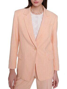 Maje Vyron Single Breasted Linen-Blend Blazer Size FR 38 / US M